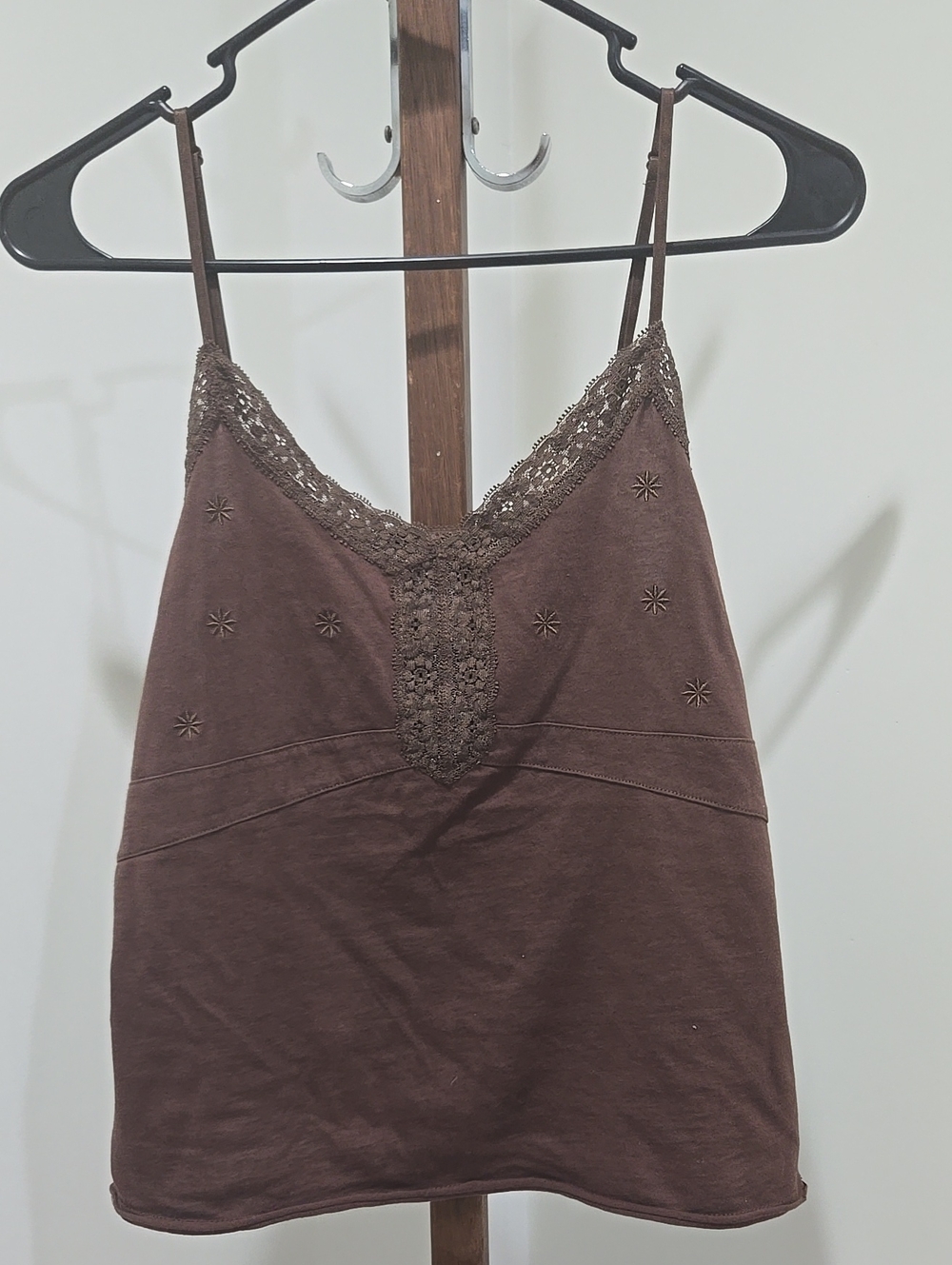 Vintage Y2K Maurices Celestial Star Brown Tank Top Size Medium